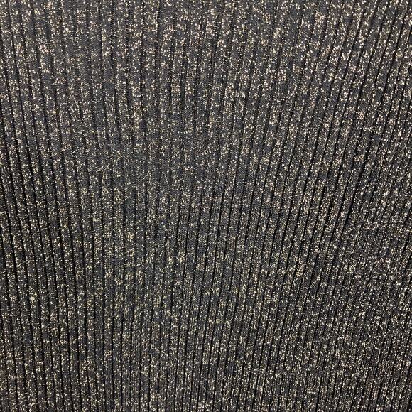 NWOT VERONICA BEARD Sweater XL Black Gold-Metallic Mock-Neck Flared-Cuff”Lilia” - Picture 6 of 12